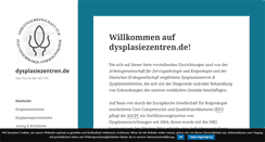 Desktop Screenshot of dysplasiezentren.de